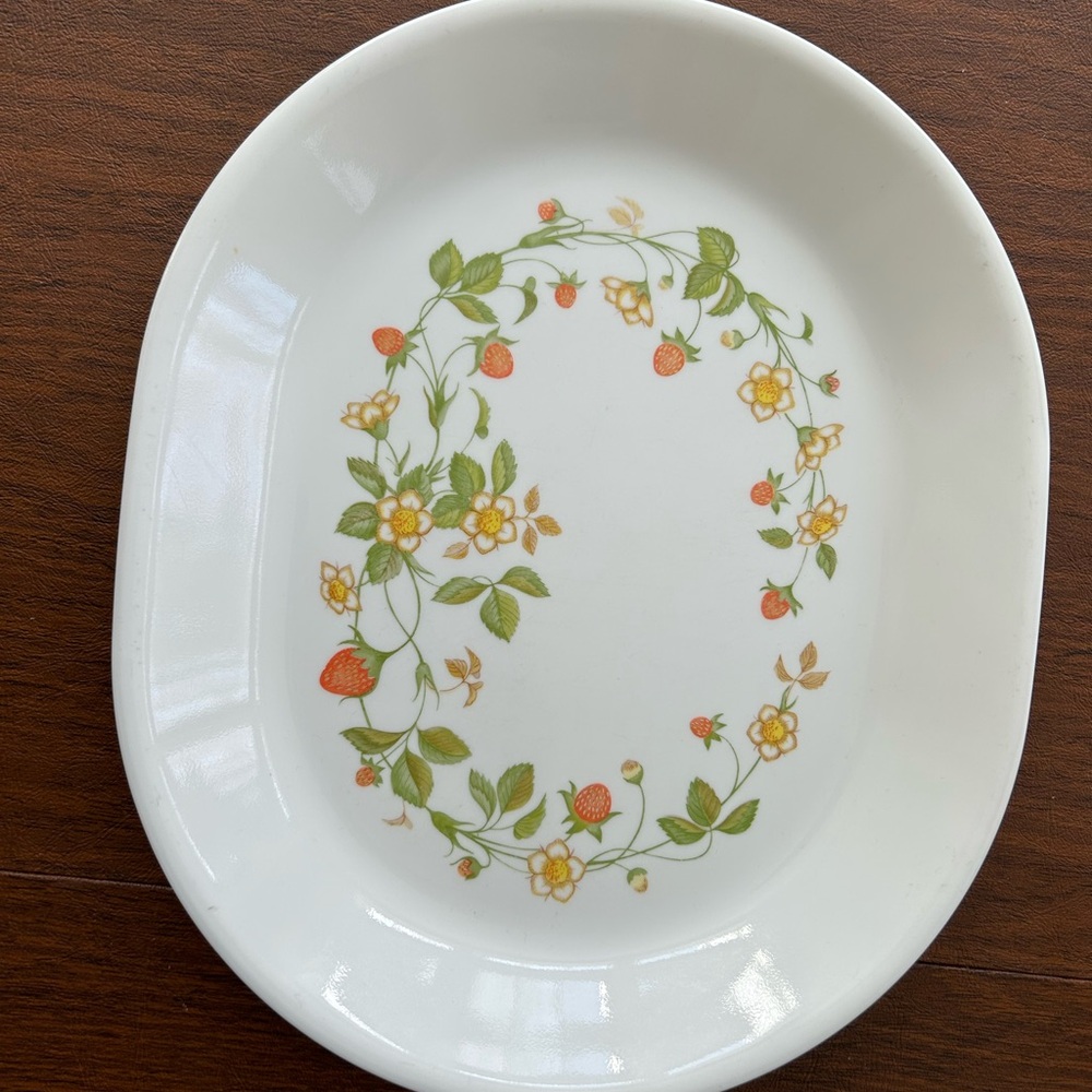 Floral Patterned Oval Plate